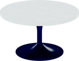 Alba Coffee Table – 80cm Round – Navy / White Chalk Dapple