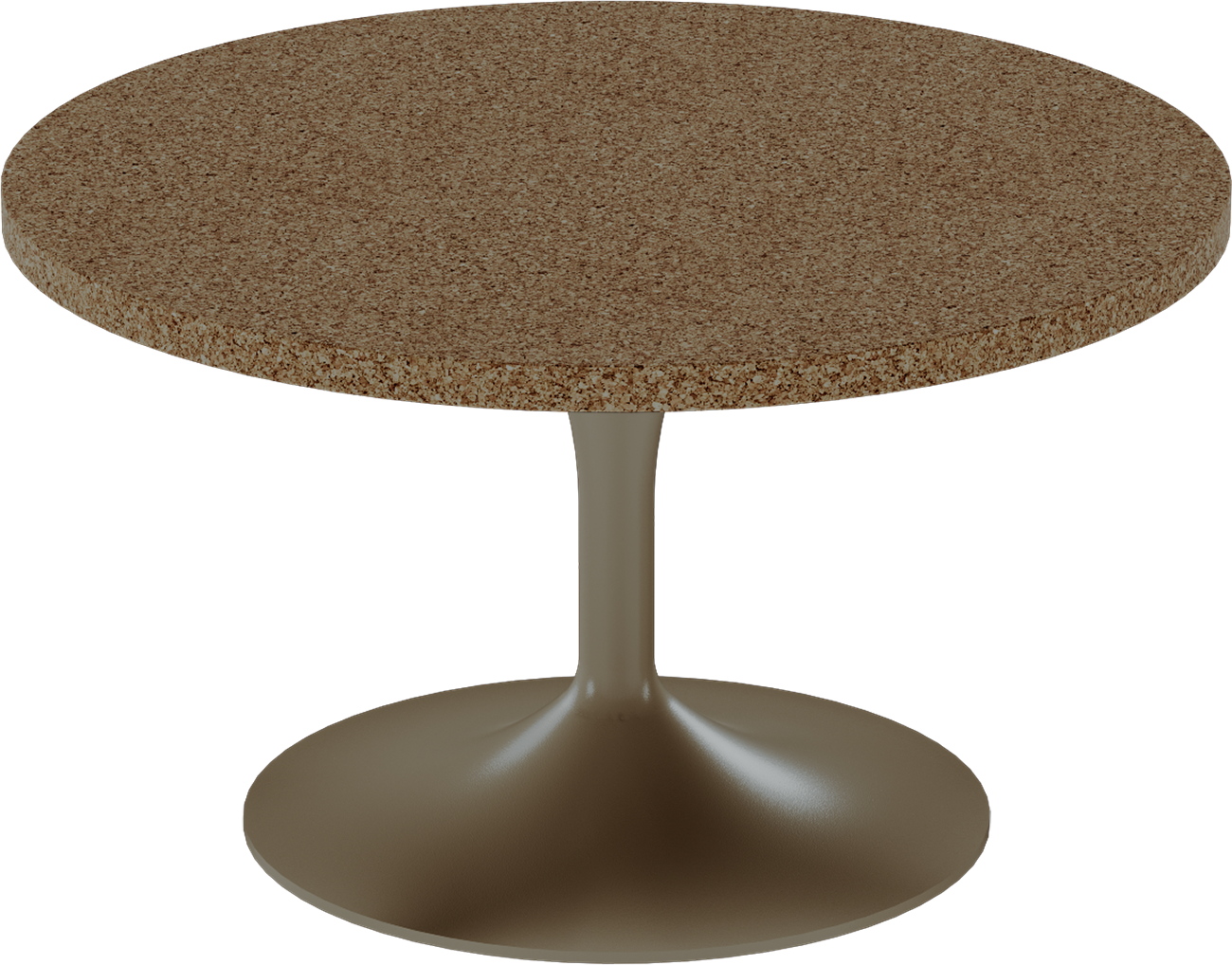 Alba Coffee Table – 80cm Round – Taupe / Grano Natural