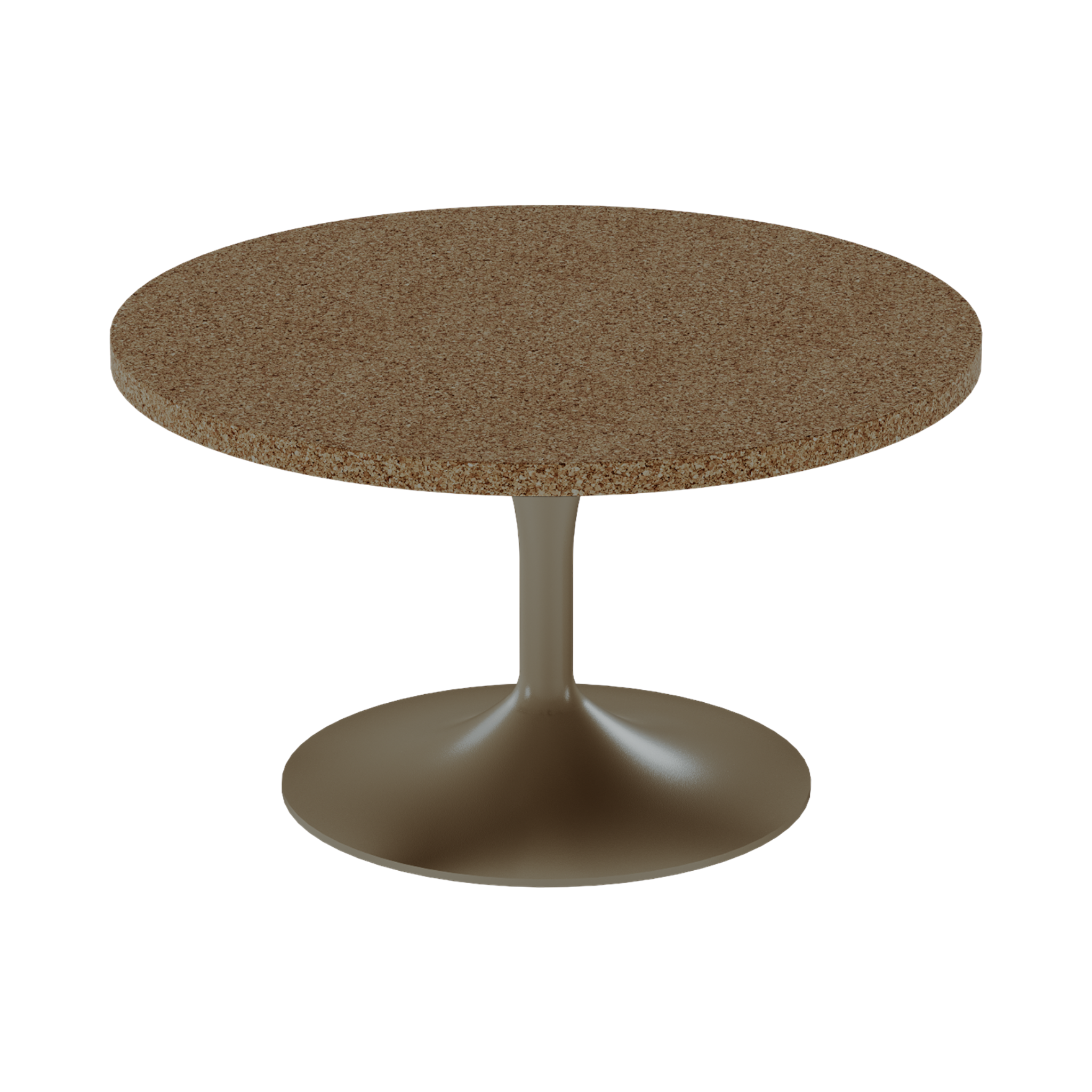 Alba Coffee Table – 80cm Round – Taupe / Grano Natural