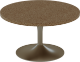 Alba Coffee Table – 80cm Round – Taupe / Grano Natural