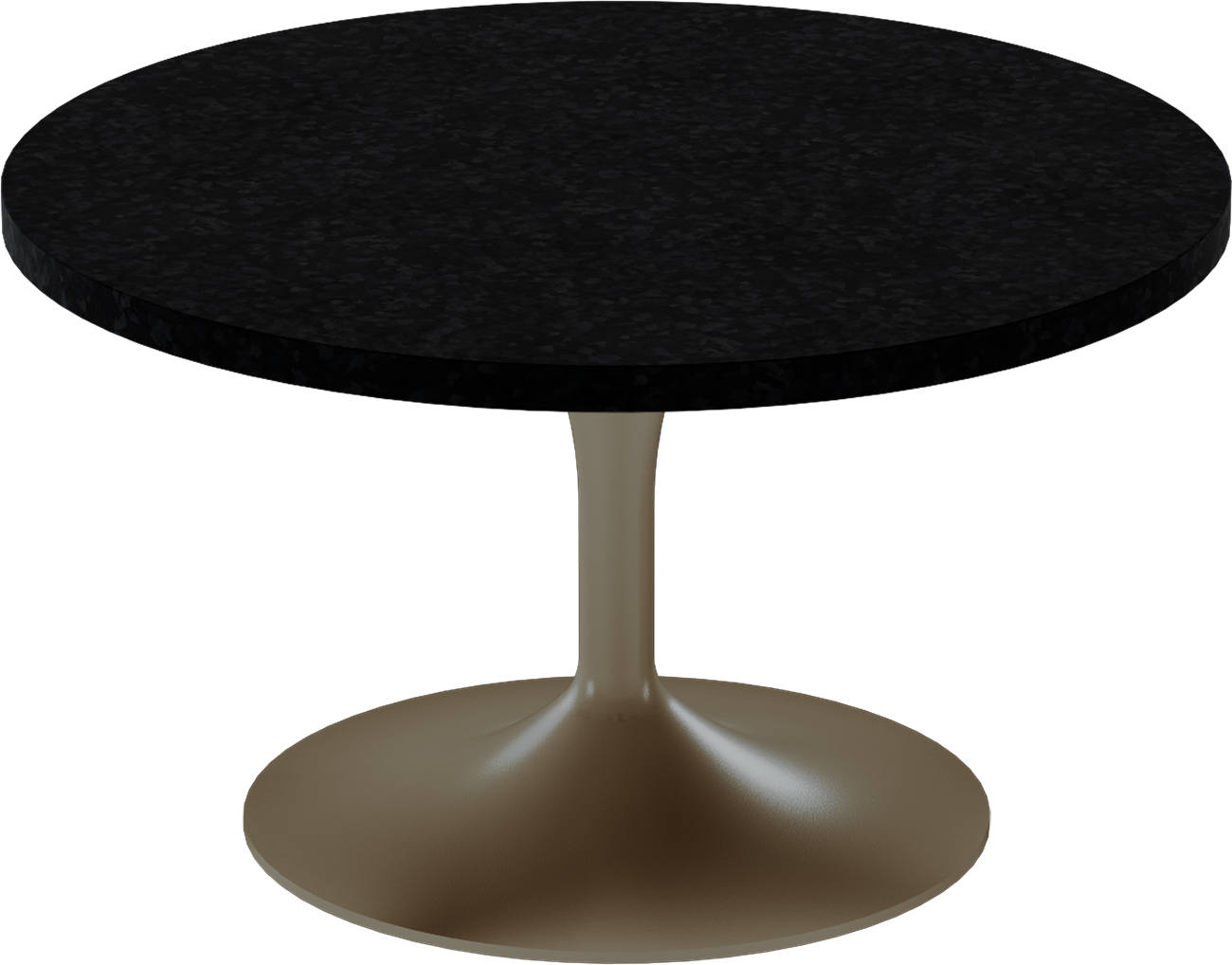 Alba Coffee Table – 80cm Round – Taupe / Black Onyx Dapple
