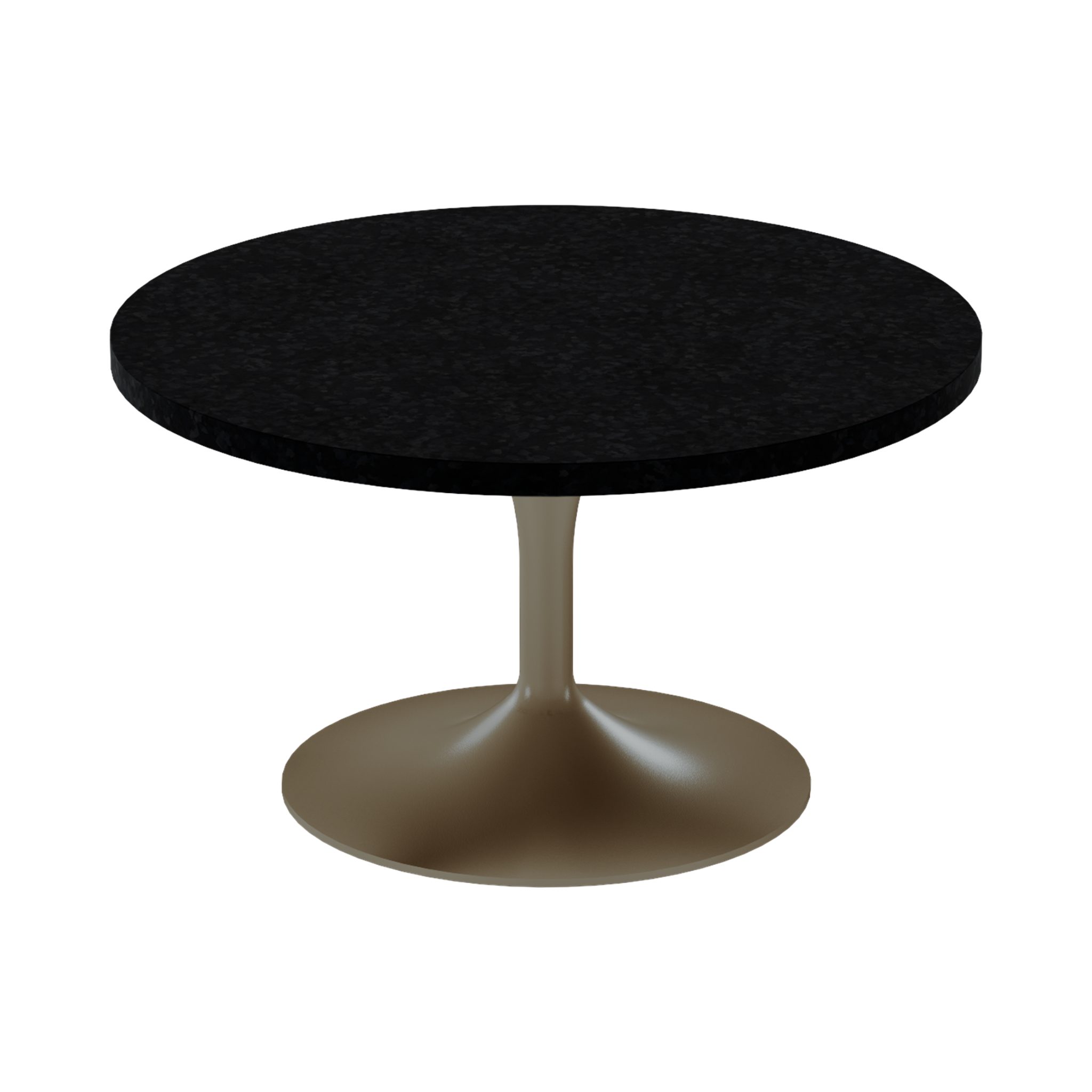 Alba Coffee Table – 80cm Round – Taupe / Black Onyx Dapple