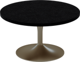 Alba Coffee Table – 80cm Round – Taupe / Black Onyx Dapple