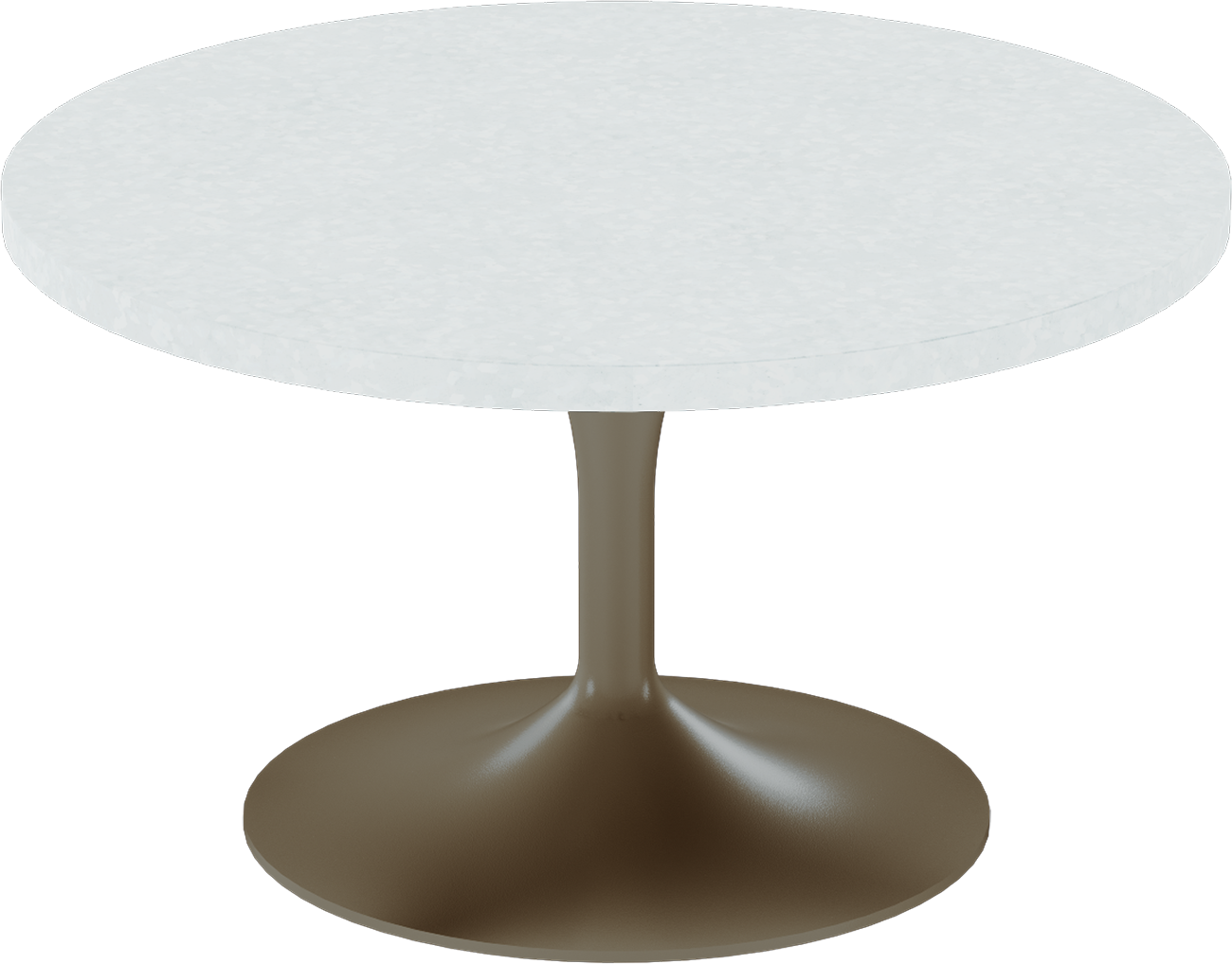 Alba Coffee Table – 80cm Round – Taupe / White Chalk Dapple
