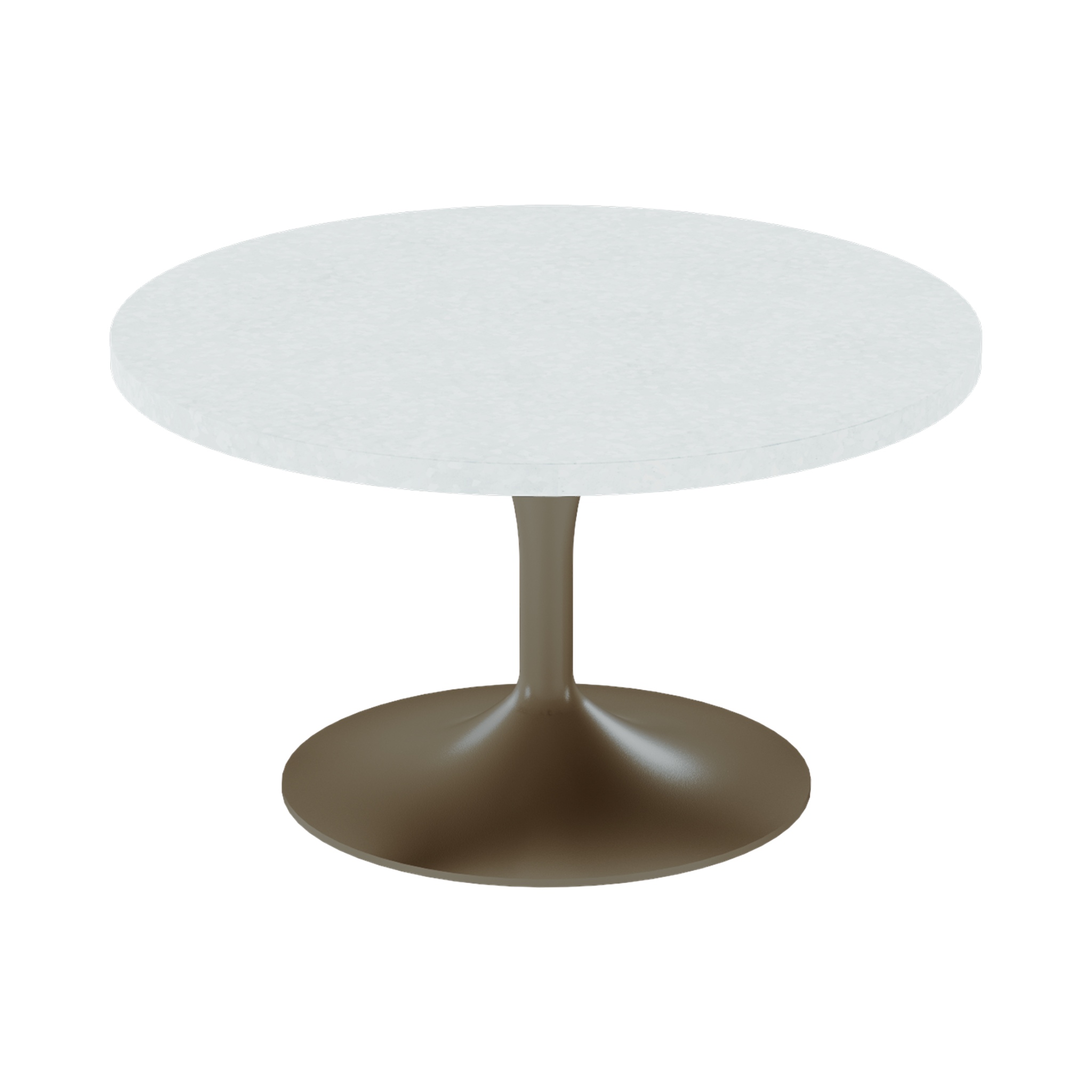 Alba Coffee Table – 80cm Round – Taupe / White Chalk Dapple