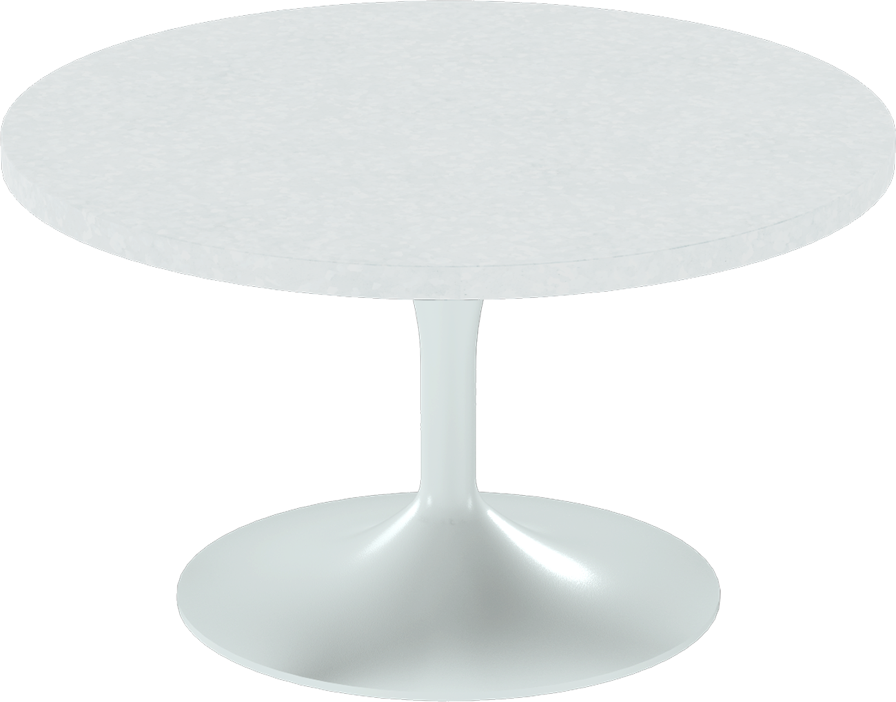 Alba Coffee Table – 80cm Round – White / White Chalk Dapple