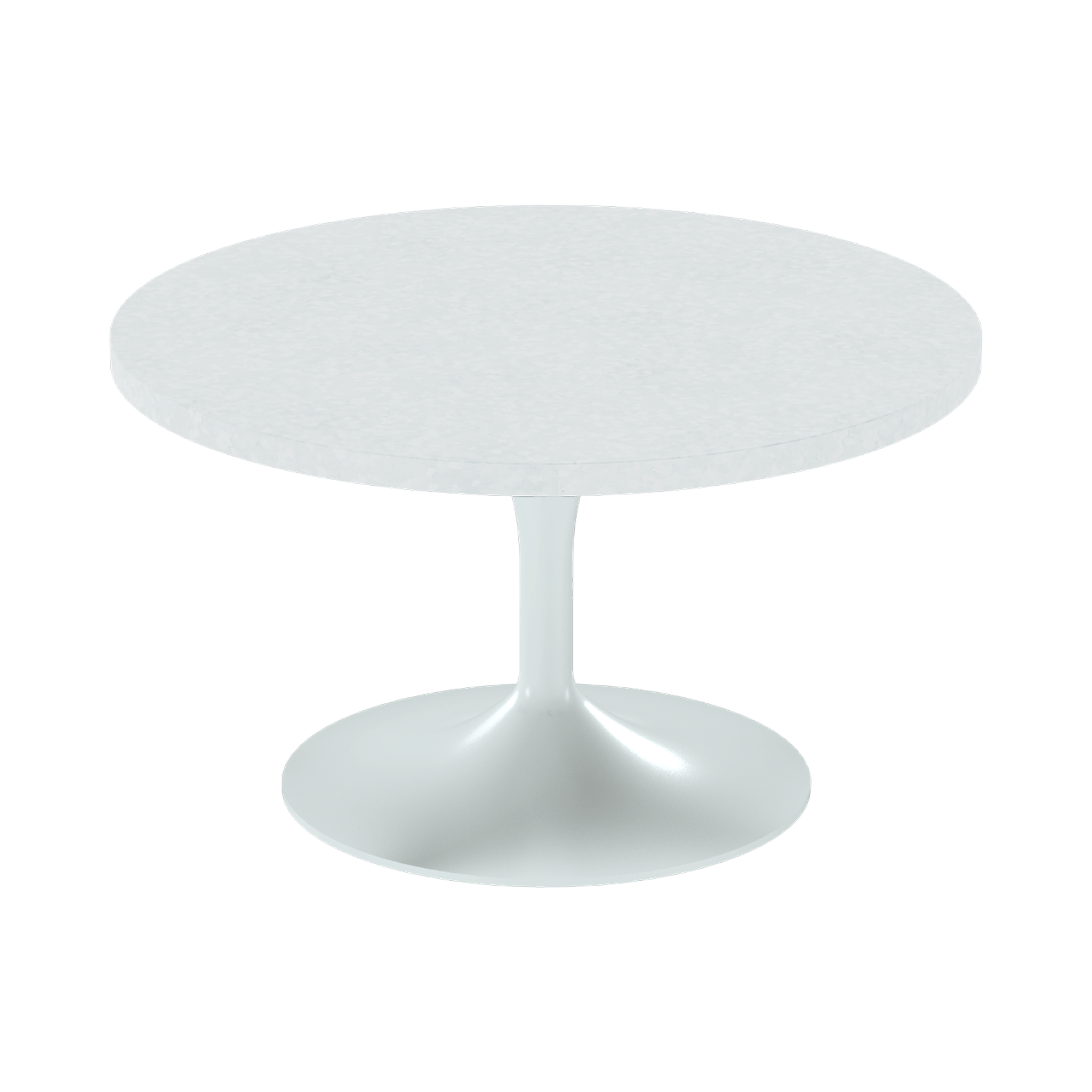 Alba Coffee Table – 80cm Round – White / White Chalk Dapple