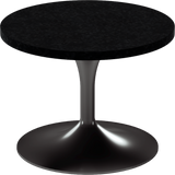 Alba Side Table – 60cm Round – Black / Black Onyx Dapple
