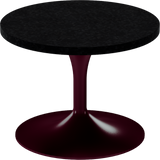 Alba Side Table – 60cm Round – Burgundy / Black Onyx Dapple