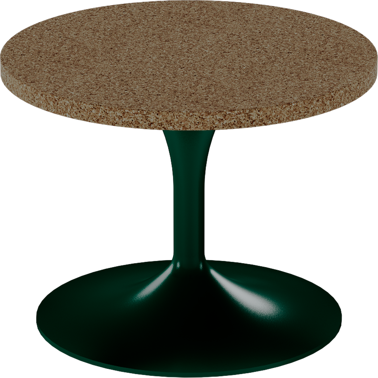 Alba Side Table – 60cm Round – Green / Grano Natural
