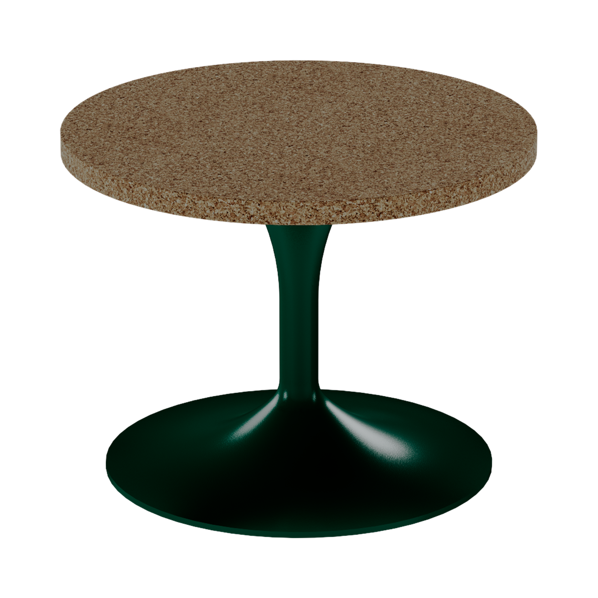 Alba Side Table – 60cm Round – Green / Grano Natural