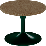 Alba Side Table – 60cm Round – Green / Grano Natural