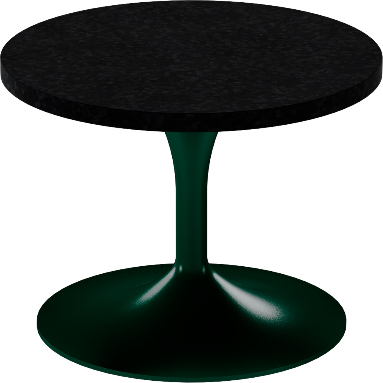 Alba Side Table – 60cm Round – Green / Black Onyx Dapple
