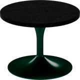Alba Side Table – 60cm Round – Green / Black Onyx Dapple