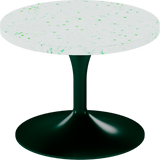 Alba Side Table – 60cm Round – Green / Green Dapple
