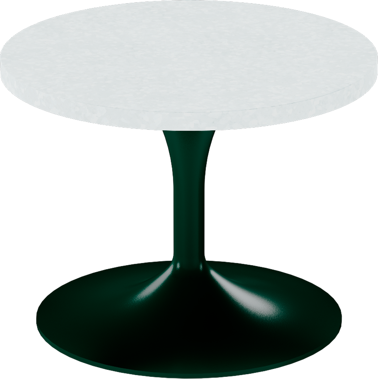 Alba Side Table – 60cm Round – Green / White Chalk Dapple
