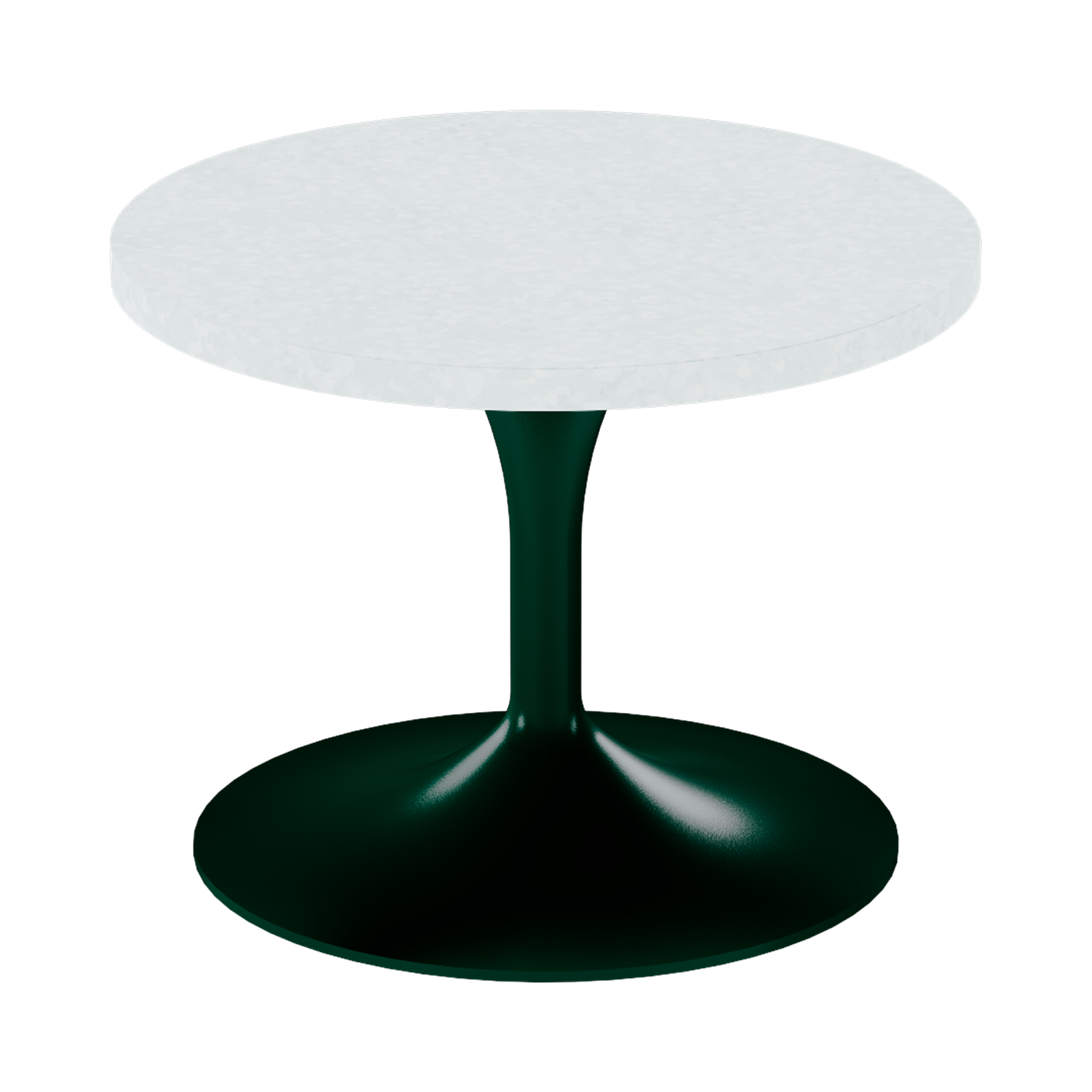 Alba Side Table – 60cm Round – Green / White Chalk Dapple