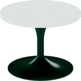 Alba Side Table – 60cm Round – Green / White Chalk Dapple