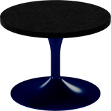 Alba Side Table – 60cm Round – Navy / Black Onyx Dapple
