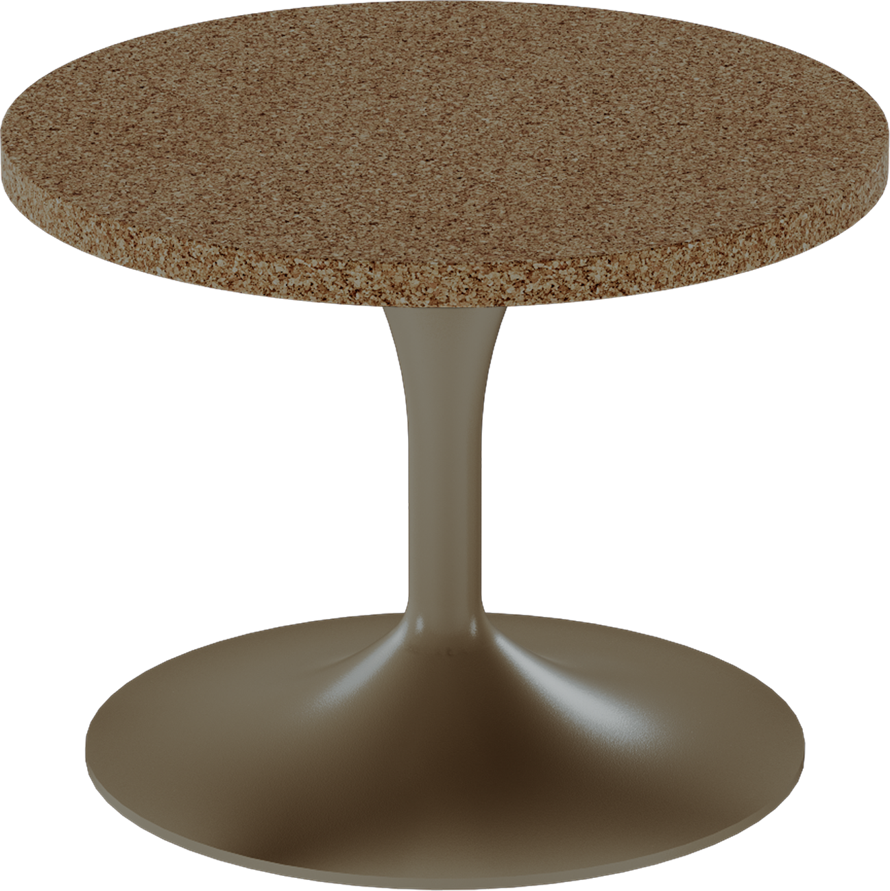 Alba Side Table – 60cm Round – Taupe / Grano Natural