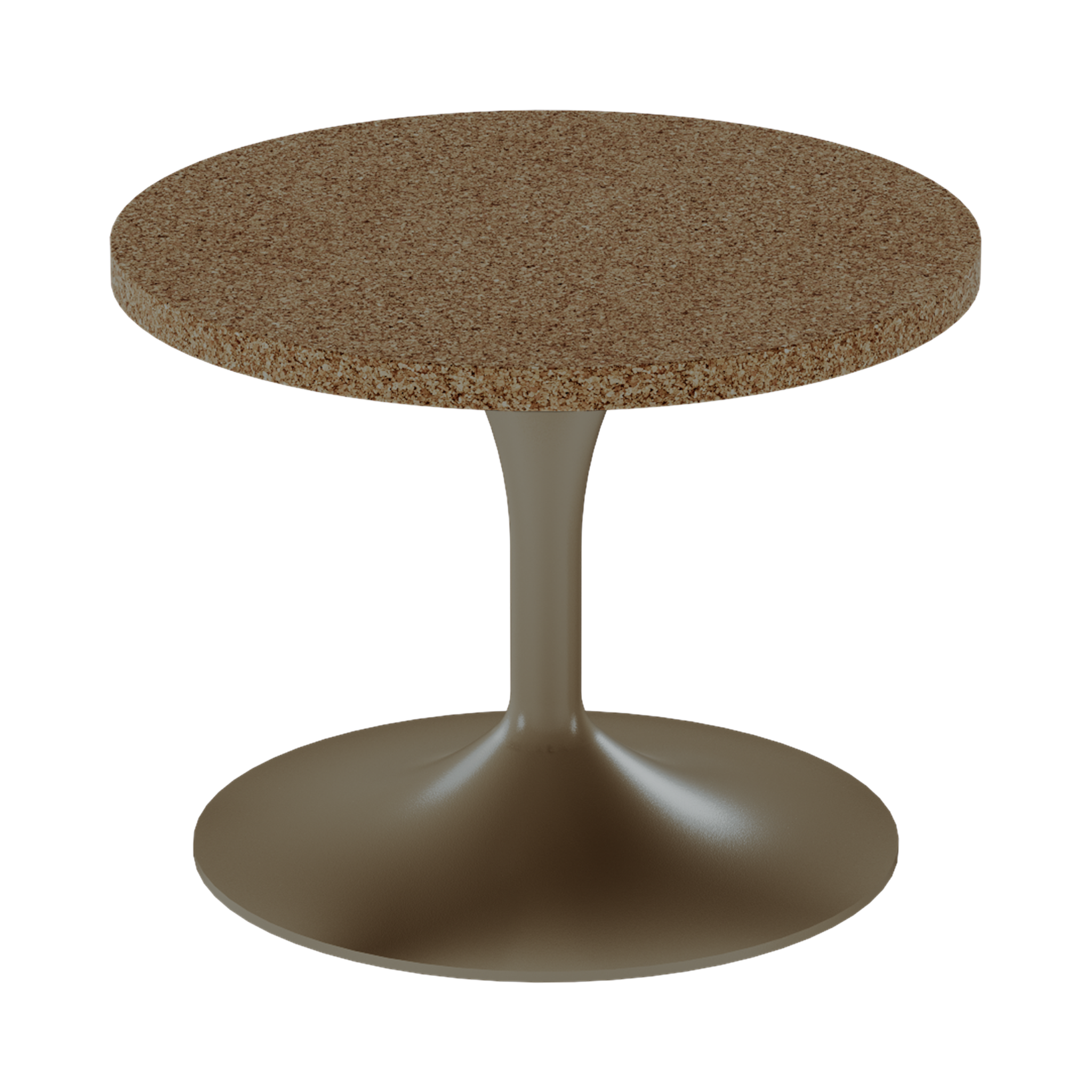 Alba Side Table – 60cm Round – Taupe / Grano Natural