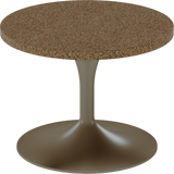 Alba Side Table – 60cm Round – Taupe / Grano Natural