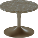 Alba Side Table – 60cm Round – Taupe / Taupe Dapple