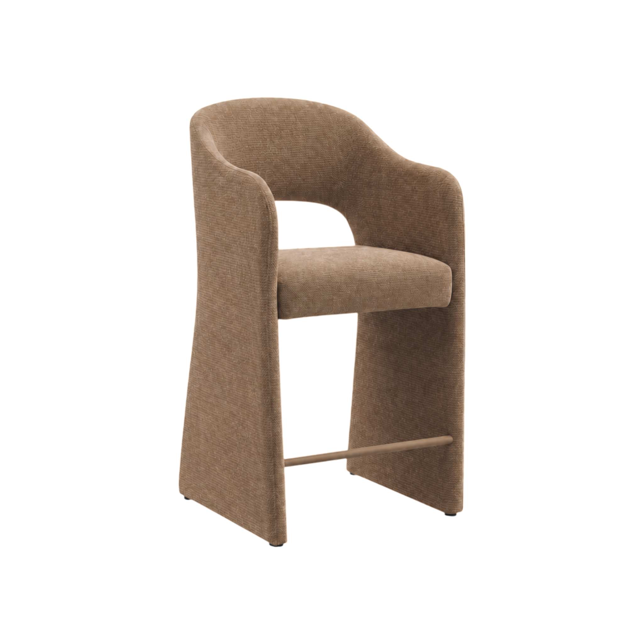 Arden Upholstered Barstool – Taupe