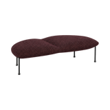 Arlo Half-Curve Two-Seat Bench – Burgundy