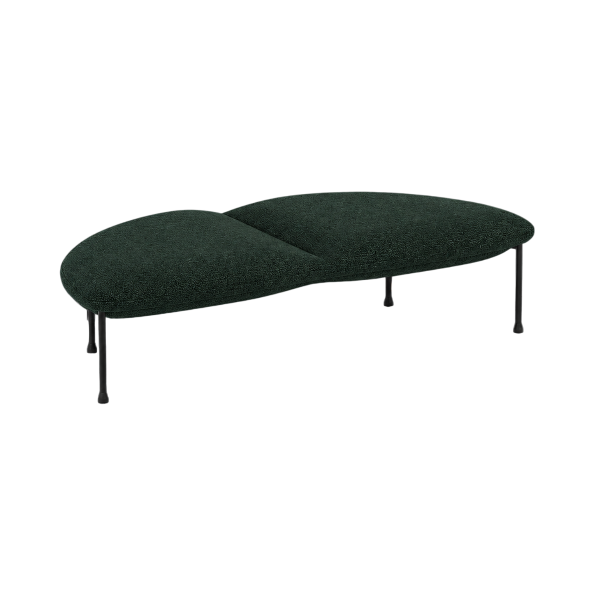 Arlo Half-Curve Two-Seat Bench – Green
