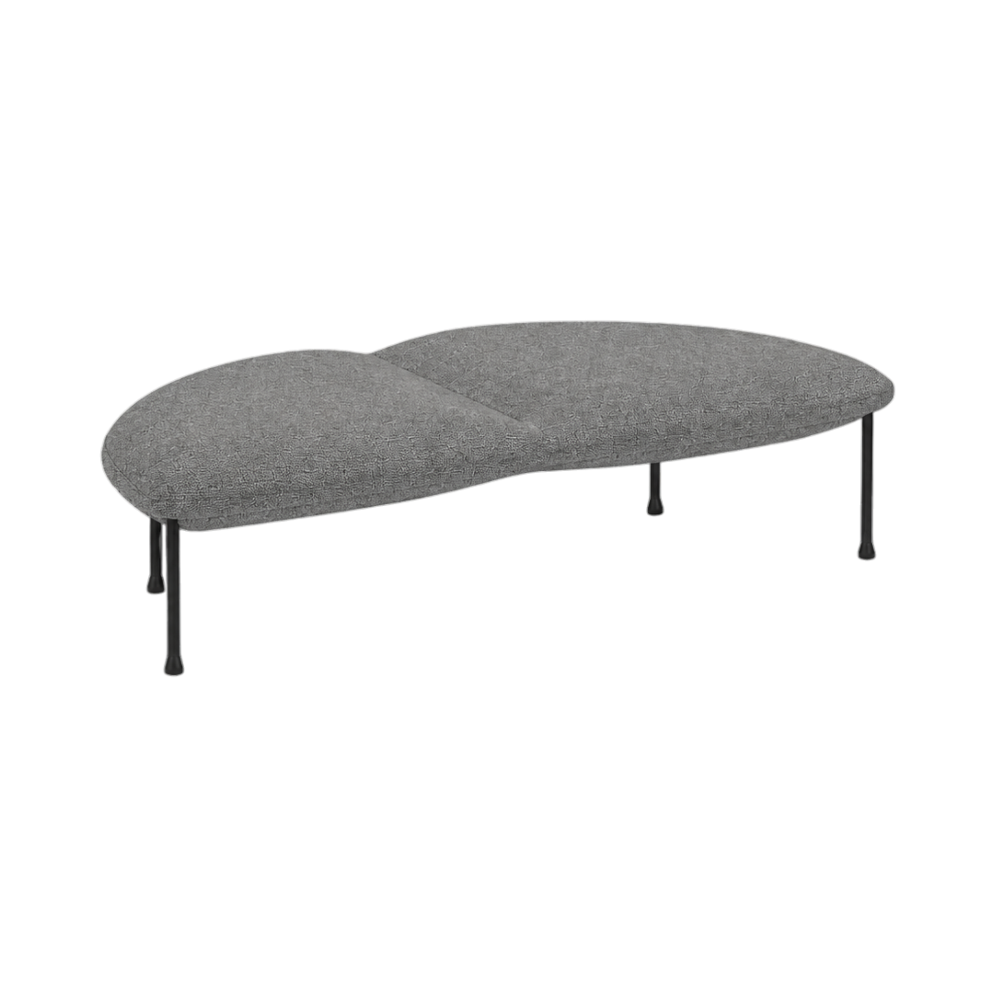 Arlo Half-Curve Two-Seat Bench – Grey