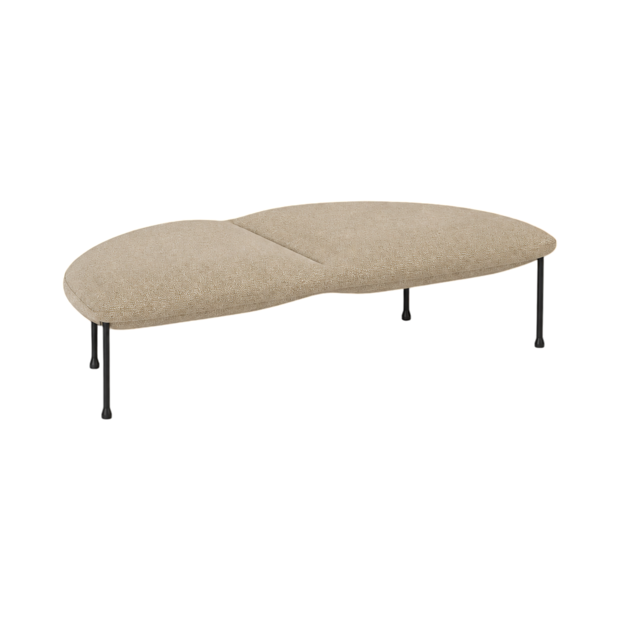 Arlo Half-Curve Two-Seat Bench – Oat