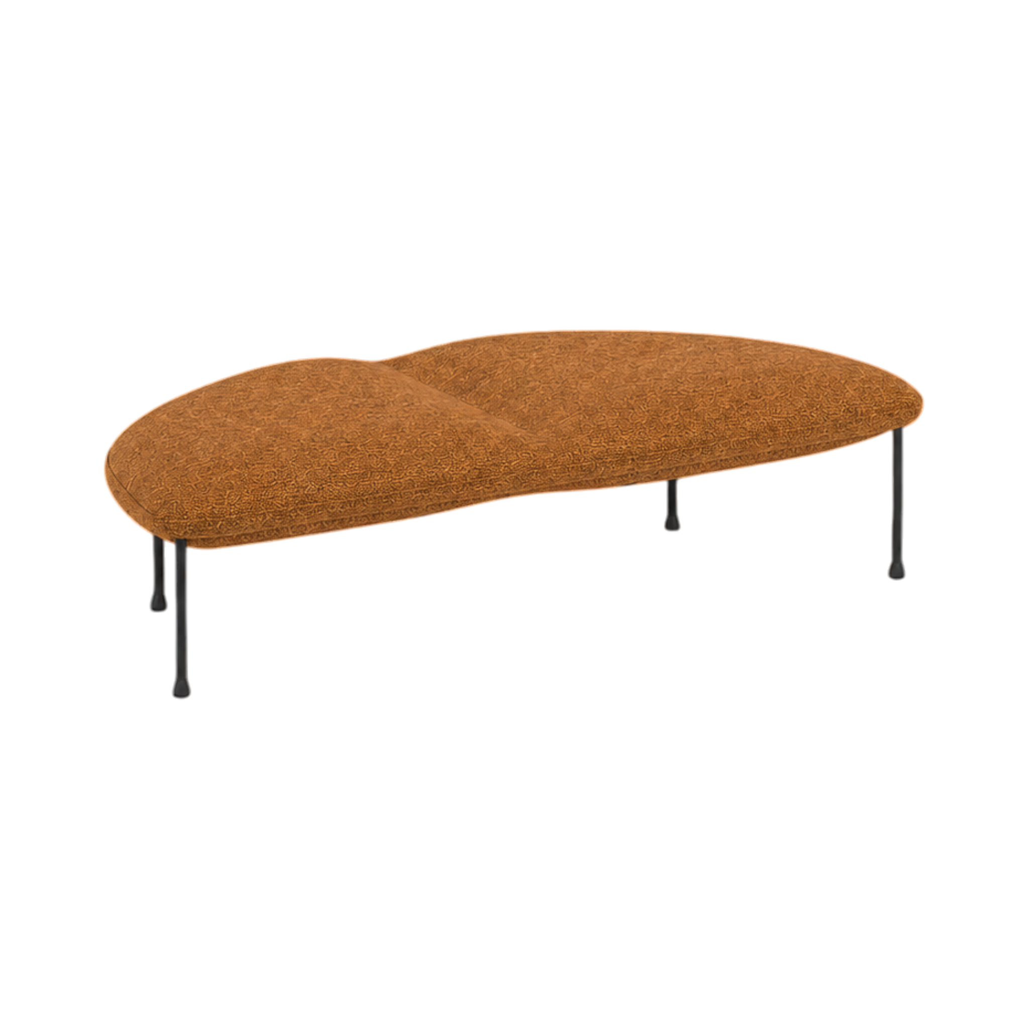 Arlo Half-Curve Two-Seat Bench – Orange