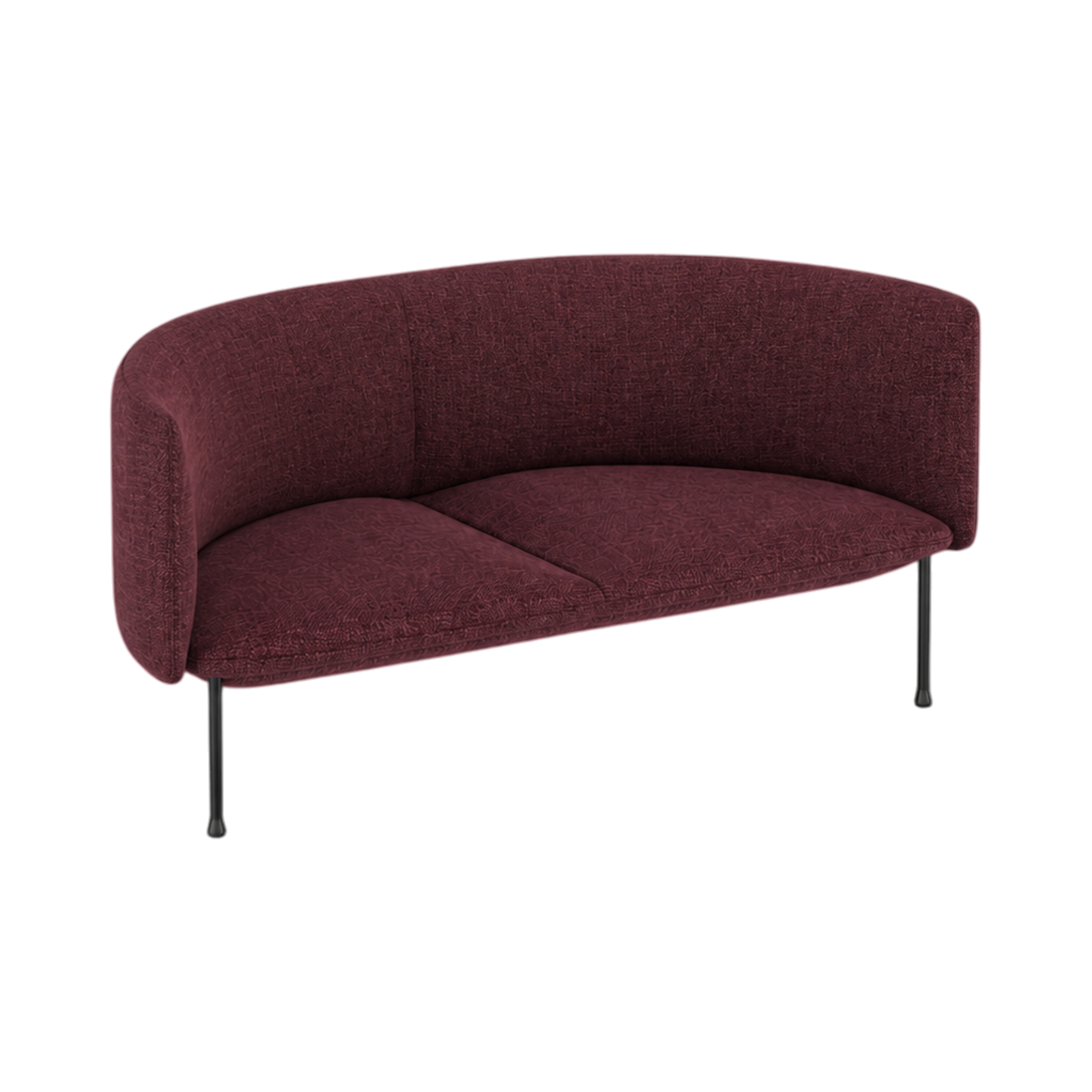 Arlo Half-Curve Two-Seat – Burgundy