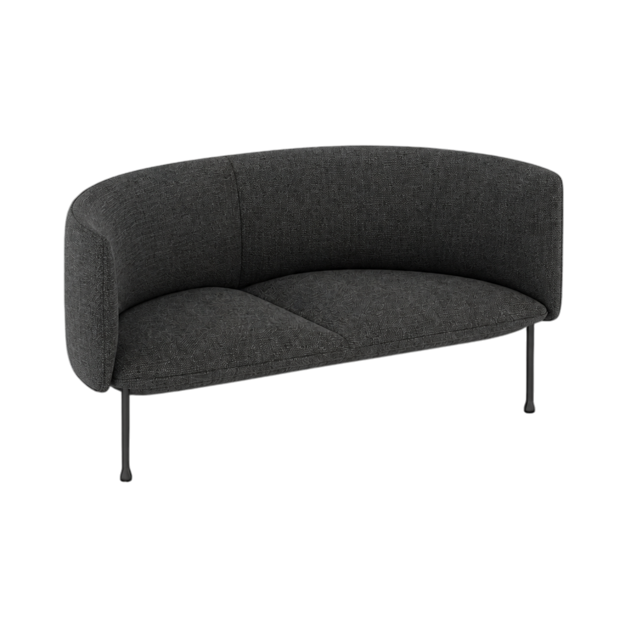 Arlo Half-Curve Two-Seat – Charcoal