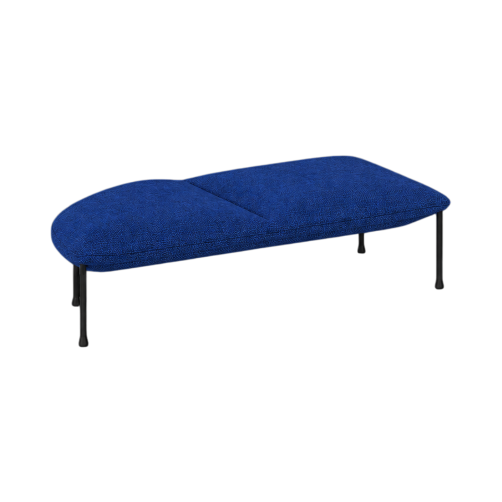 Arlo Left-Curve Two-Seat Bench – Blue