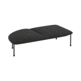 Arlo Left-Curve Two-Seat Bench – Charcoal
