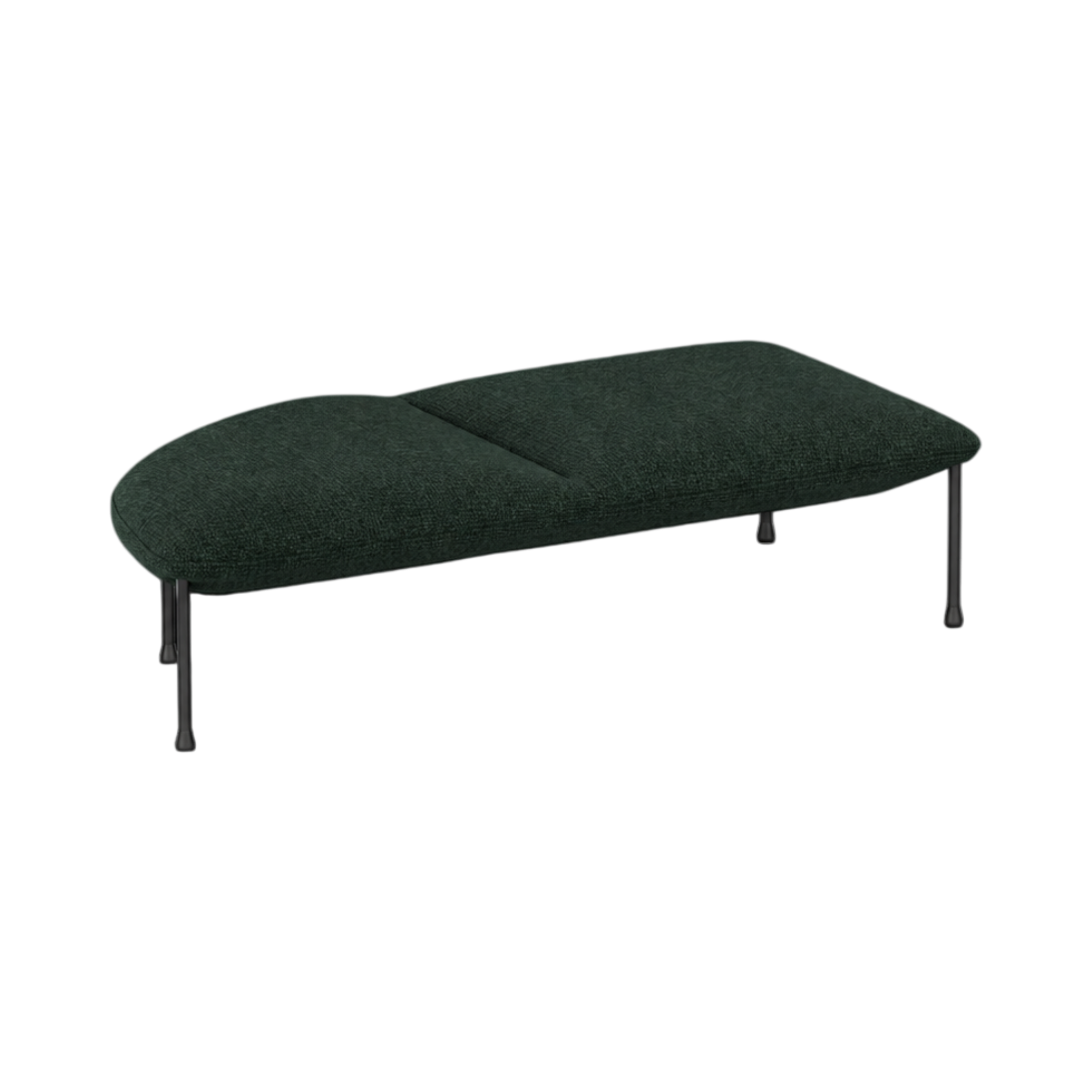 Arlo Left-Curve Two-Seat Bench – Green