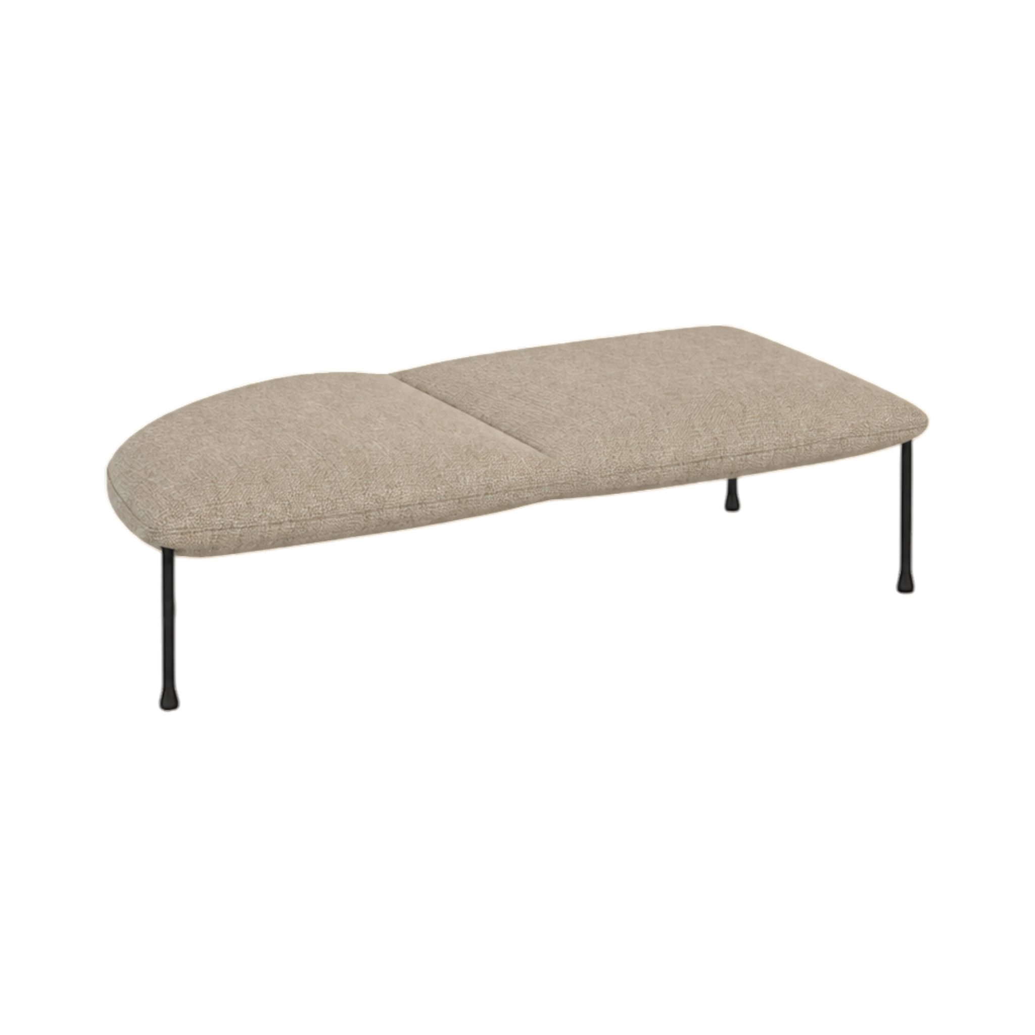 Arlo Left-Curve Two-Seat Bench – Oat