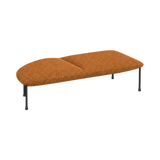Arlo Left-Curve Two-Seat Bench – Orange