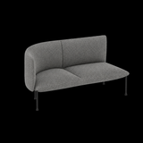 Arlo Left-Curve Two-Seat – Grey