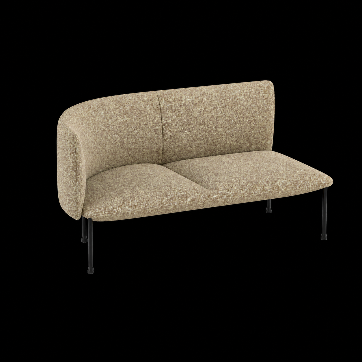Arlo Left-Curve Two-Seat – Oat
