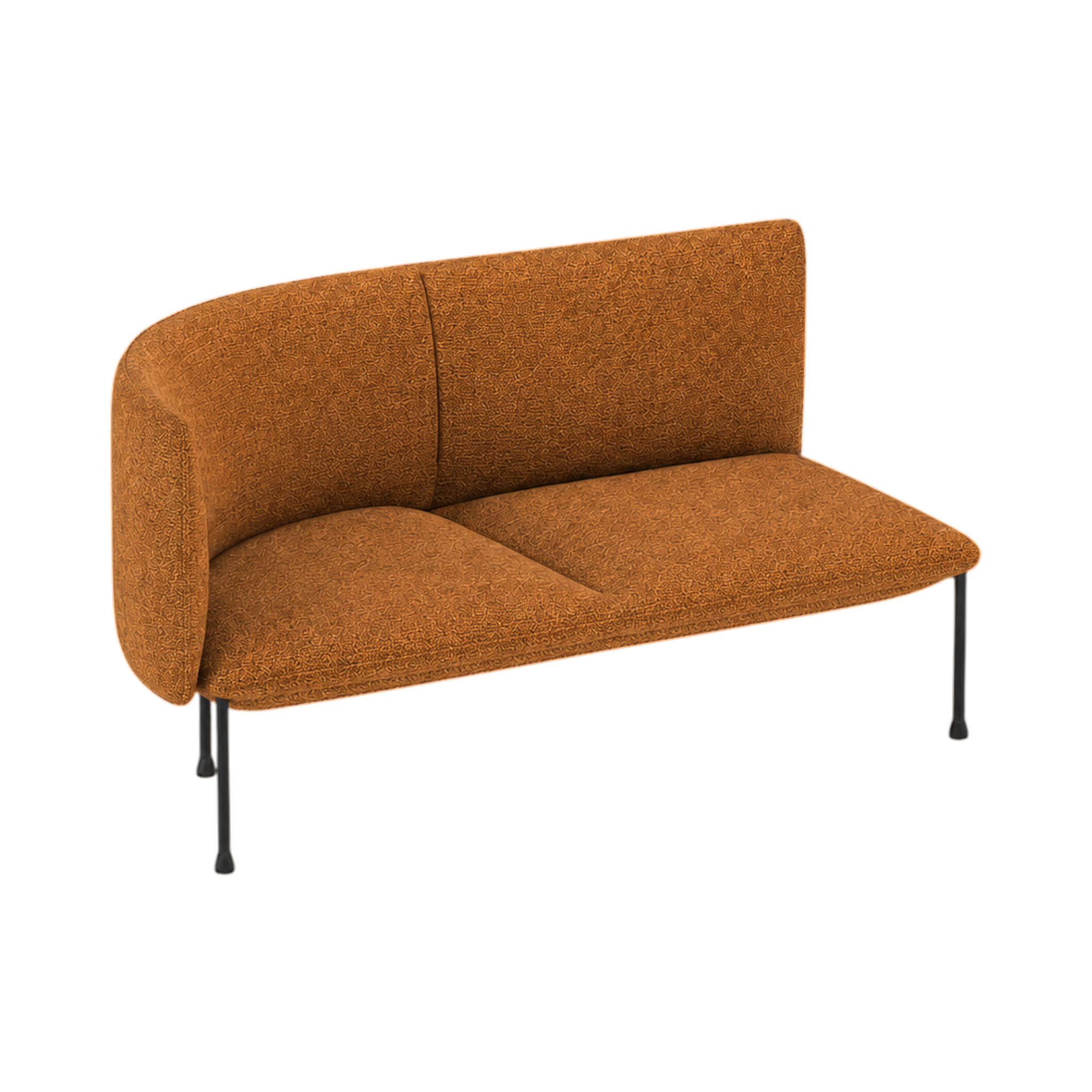 Arlo Left-Curve Two-Seat – Orange