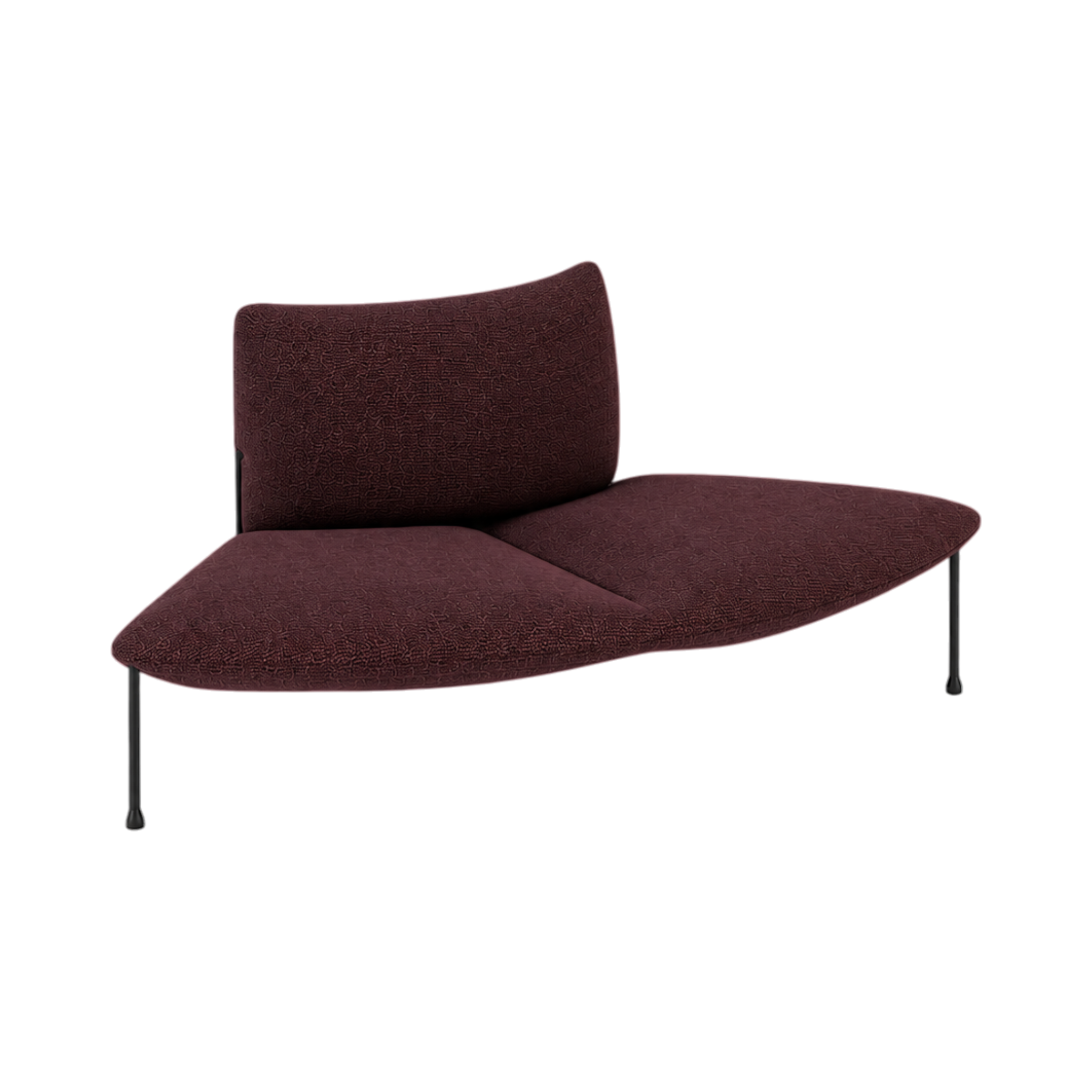 Arlo Outer-Curve Two-Seat – Burgundy