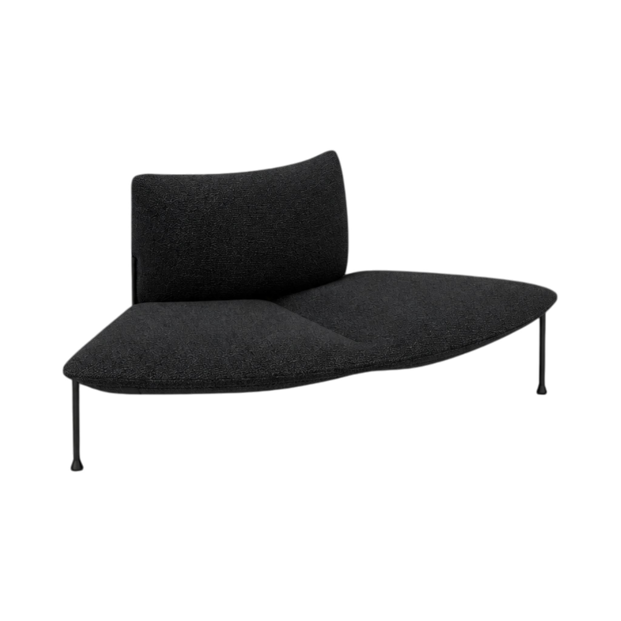 Arlo Outer-Curve Two-Seat – Charcoal