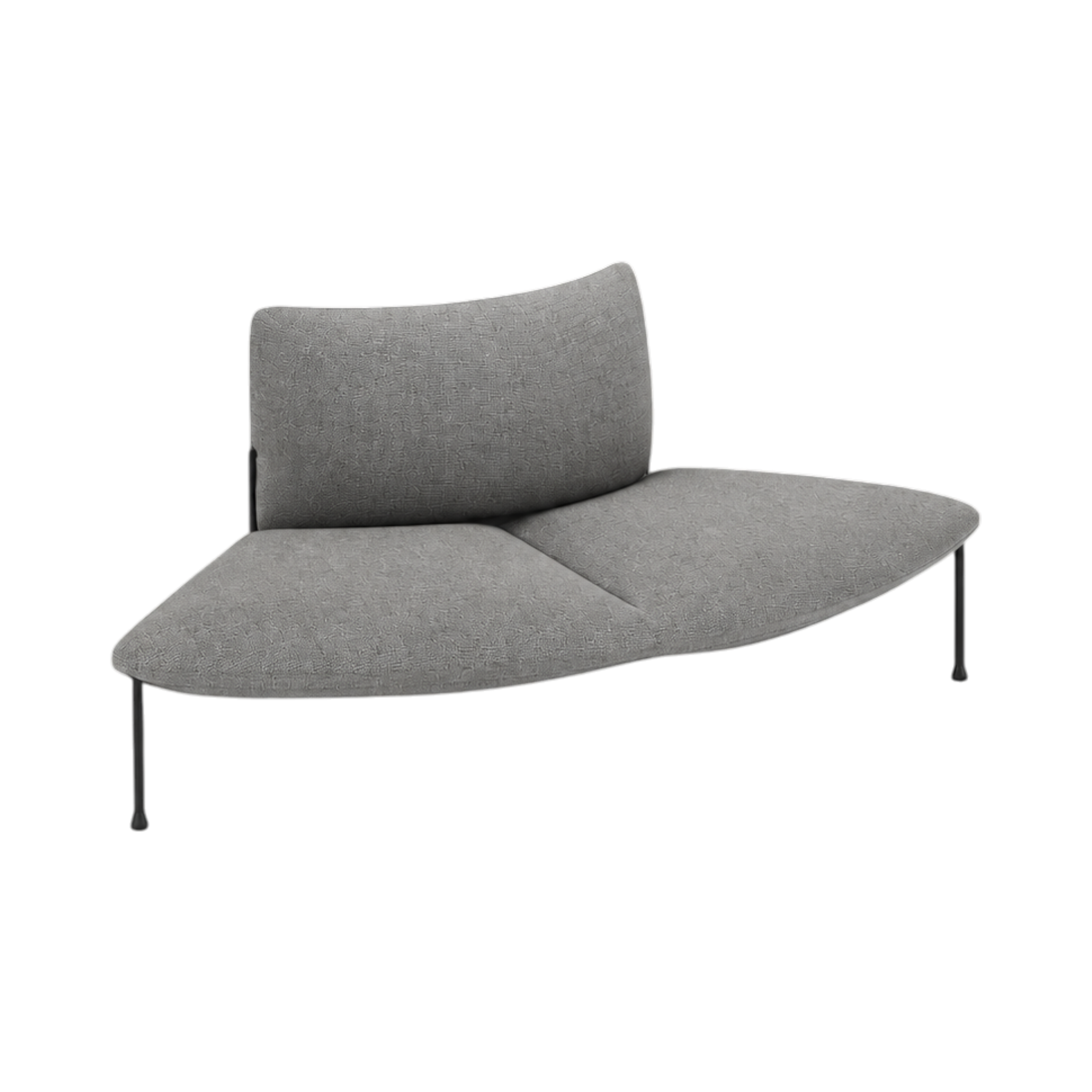 Arlo Outer-Curve Two-Seat – Grey