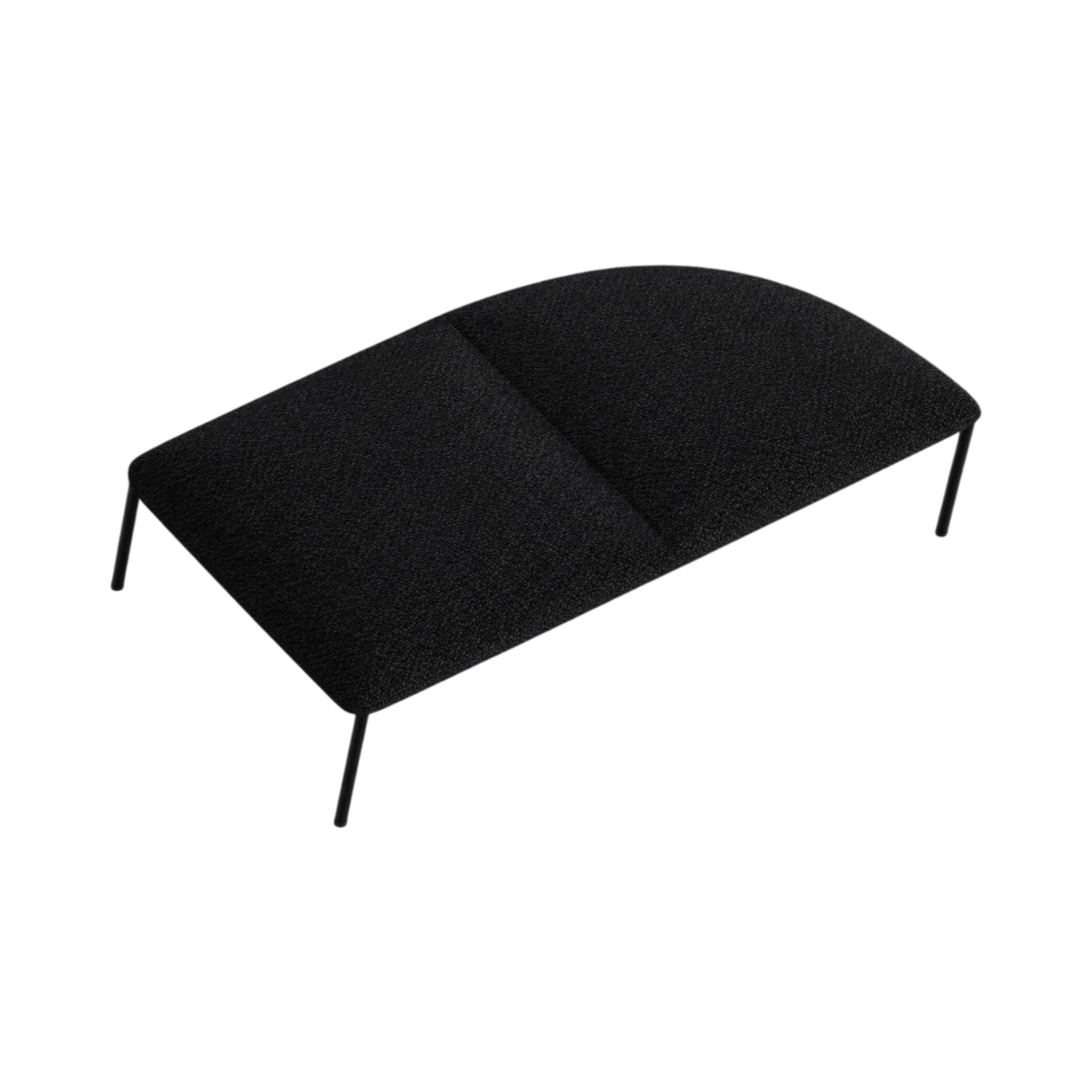 Arlo Right-Curve Two-Seat Bench - Green Loop Global furniture