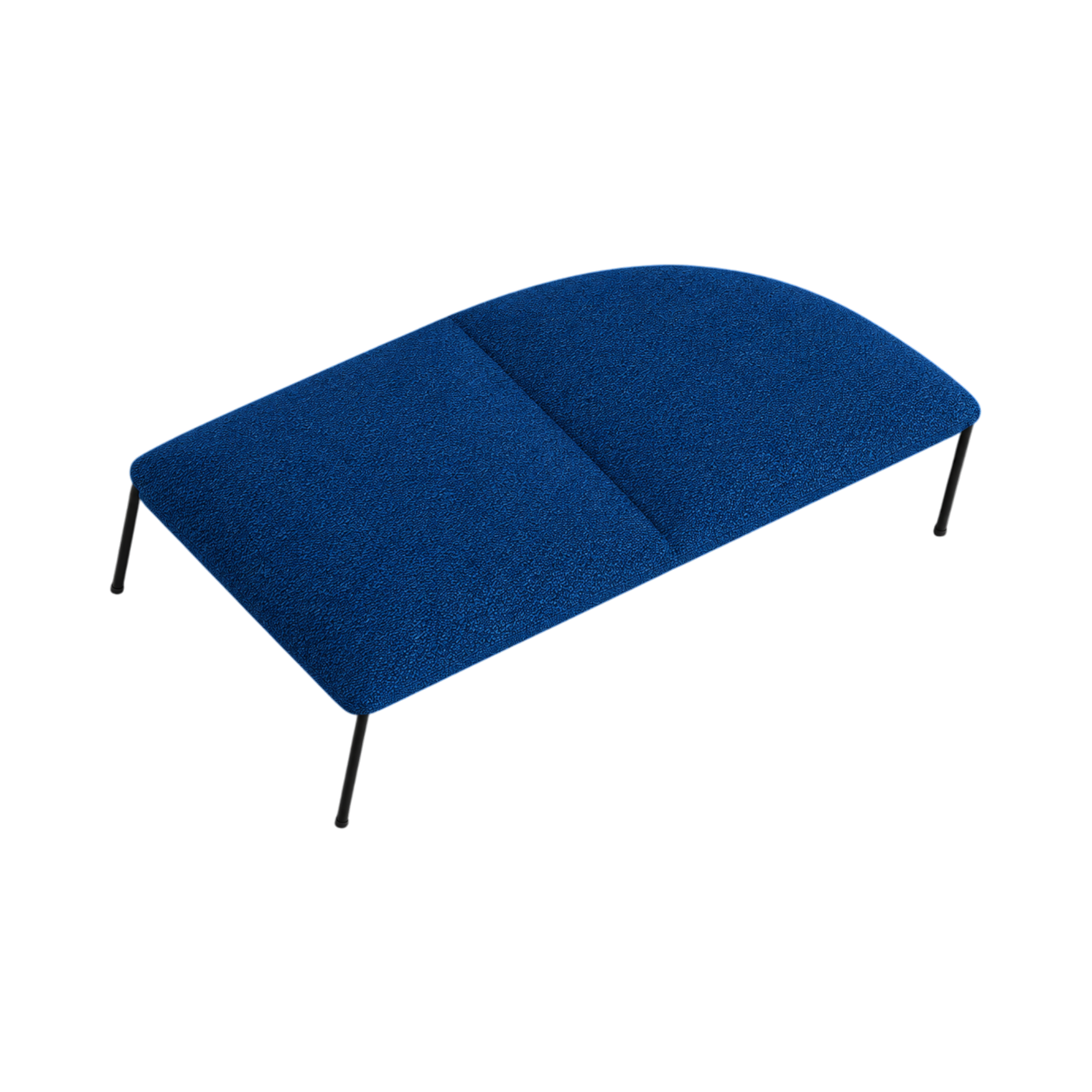 Arlo Right-Curve Two-Seat Bench – Blue