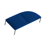 Arlo Right-Curve Two-Seat Bench – Blue