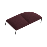 Arlo Right-Curve Two-Seat Bench – Burgundy